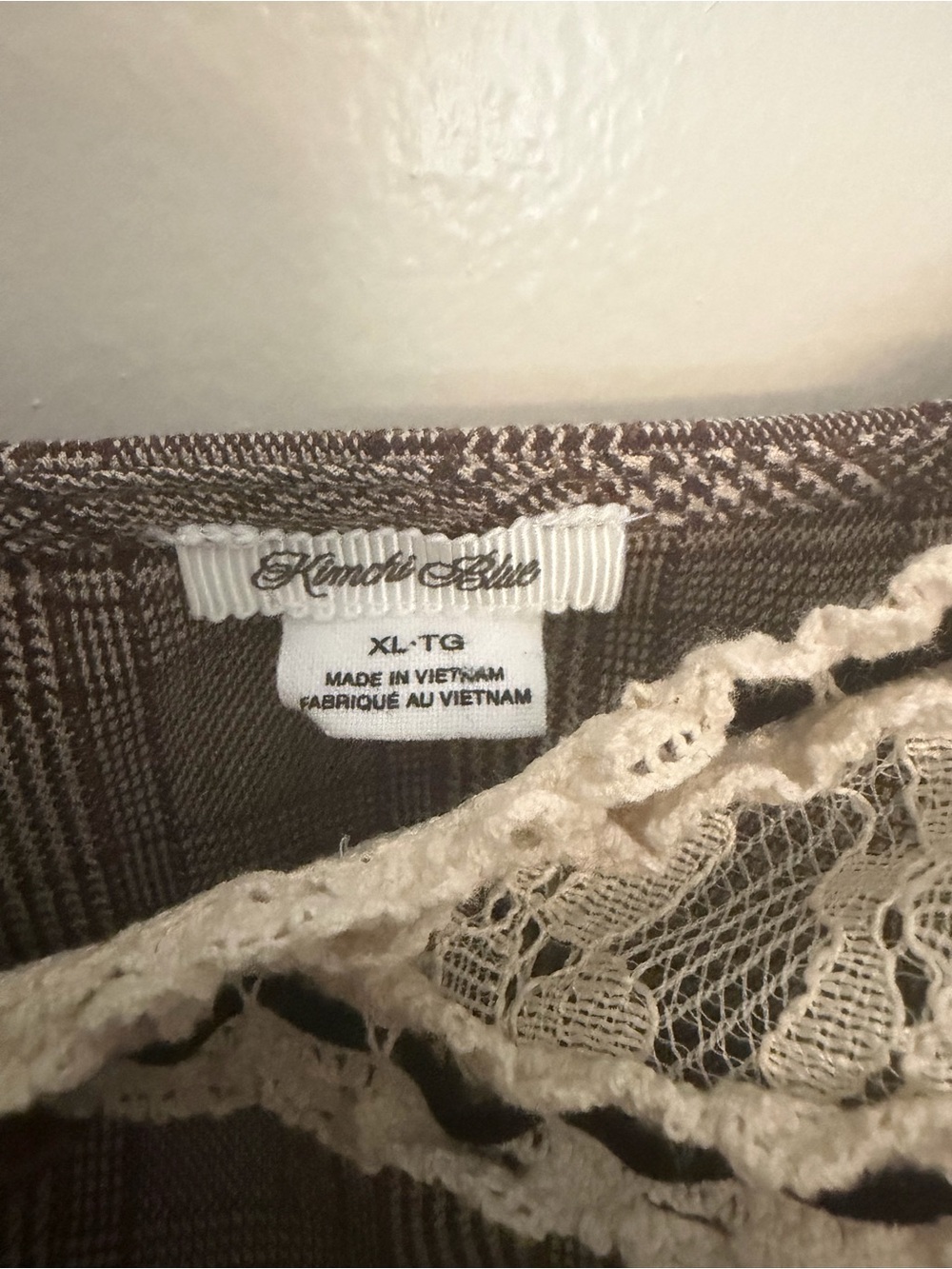 Brown Plaid Coquette-Style Cami - Picture 4 of 5
